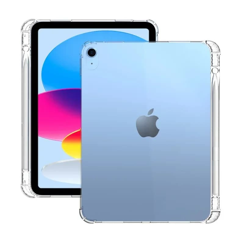 Matita Solt Custodia per iPad Pro 13 11 2024 12.9 10 8 7 6 Air Mini 5 4 Tablet Cover Trasparente Morbida Airbag Angolo Antiurto Portapenne