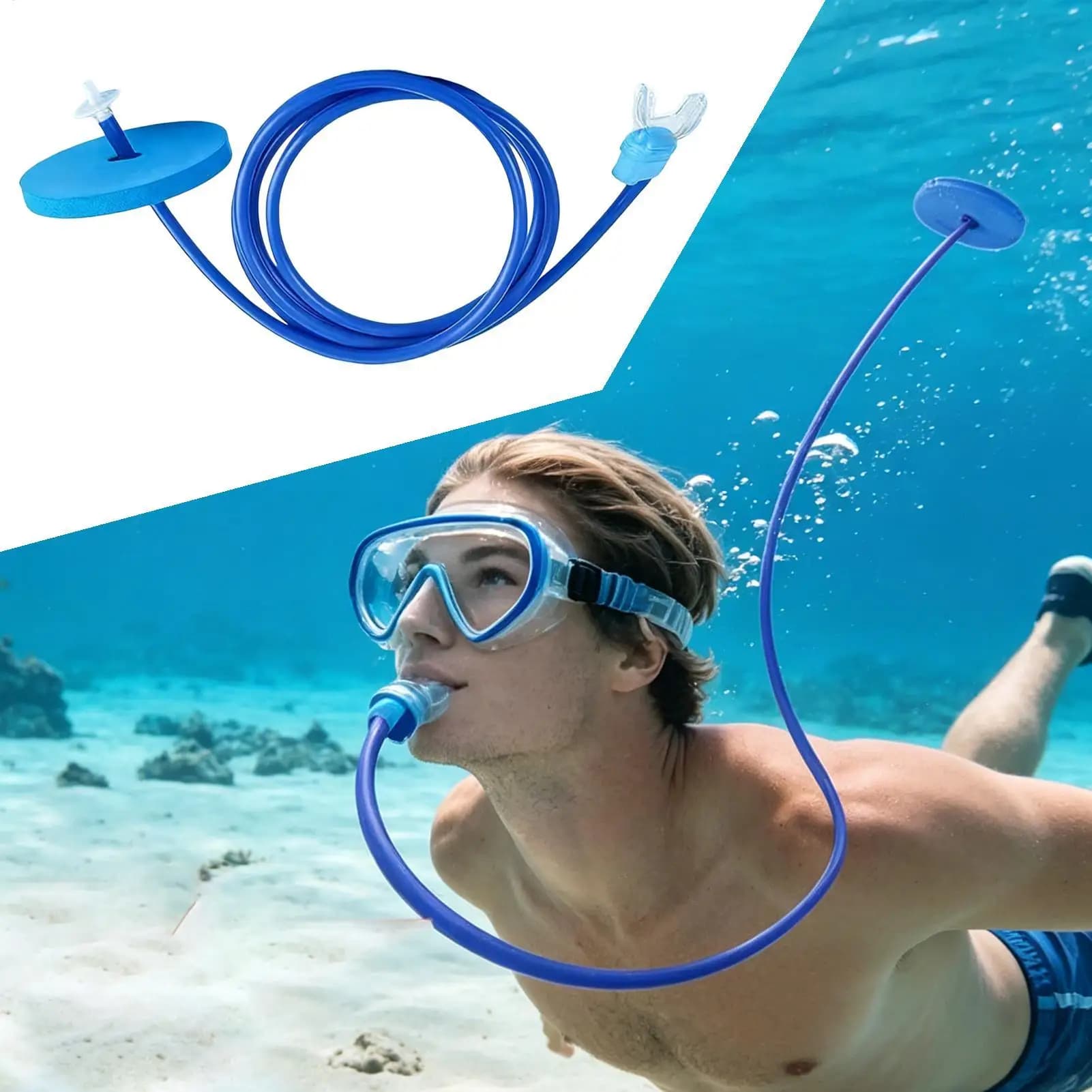 Full Dry Swimming Breathing Tube Diving Swimming Equipment Foldable Snorkeling Snorkel Breathing Tube Snorkel Breathing Tube