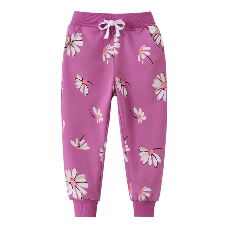 Metri di salto 2-7T Ragazze Unicorno Pantaloni della tuta Vendita calda Coulisse Figura intera Bambini Vestiti di cotone Moda Bambini Pantaloni Pantaloni