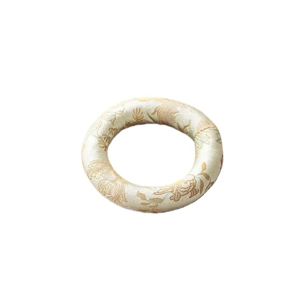 Spiritual Accessory Nepalese Singing Bowl Mat Round Cloth Donut Shape Mat Non Slip Traditional Drink Cup Mat Yoga Practice