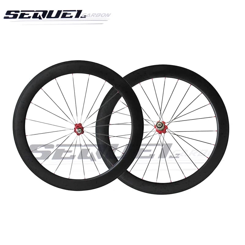 Set di ruote in fibra di carbonio per telaio da strada, 700C con freno a V, mozzo A271, larghezza 21mm e 23mm per pneumatici clincher.