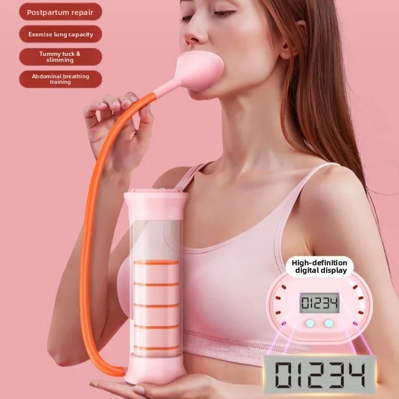 Home Wellness Breathing Dumbbell Diaphragmatic Exerciser Lung Volume Trainer for Running and Facial Fitness