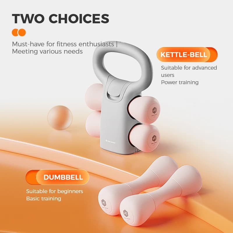Kettlebell sports equipment with two multifunction handlebars in one adjustable for domestic use 4 kg