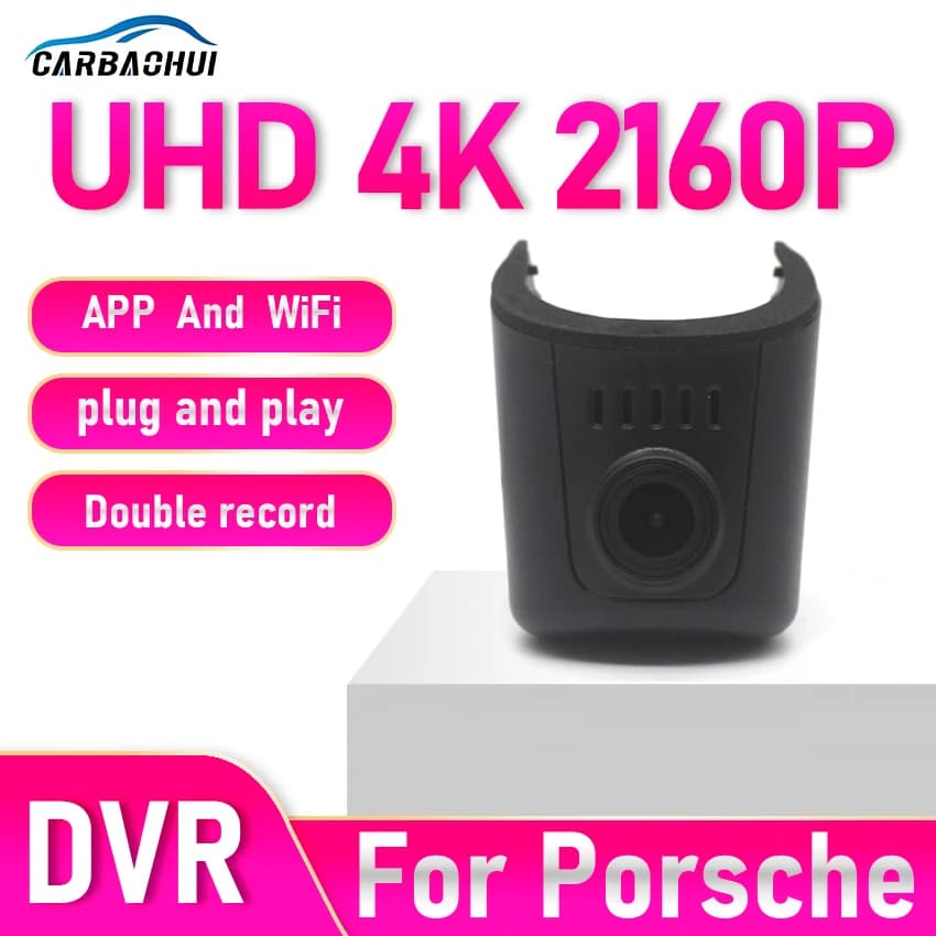 Plug and play Dash Cam per Porsche cayenne Panamera Taycan 911 2018 2019 2020 2021 2022 2023 2024 4K Dashcam Dash Camera per auto