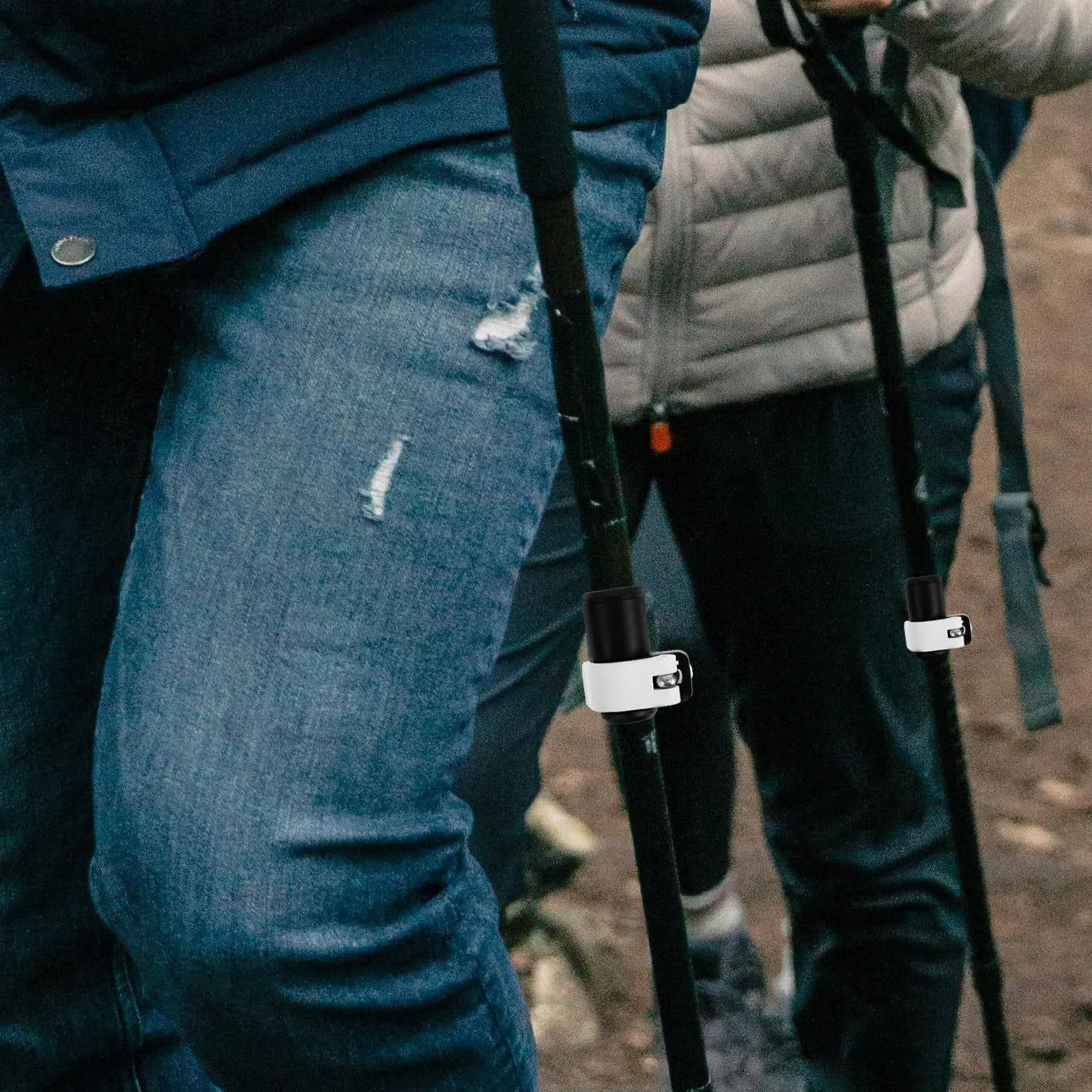 External Fixing Clip for Trekking Stick Compatible with All Brands, Plastic Resistant, Easy to Install, Non-slip Grip