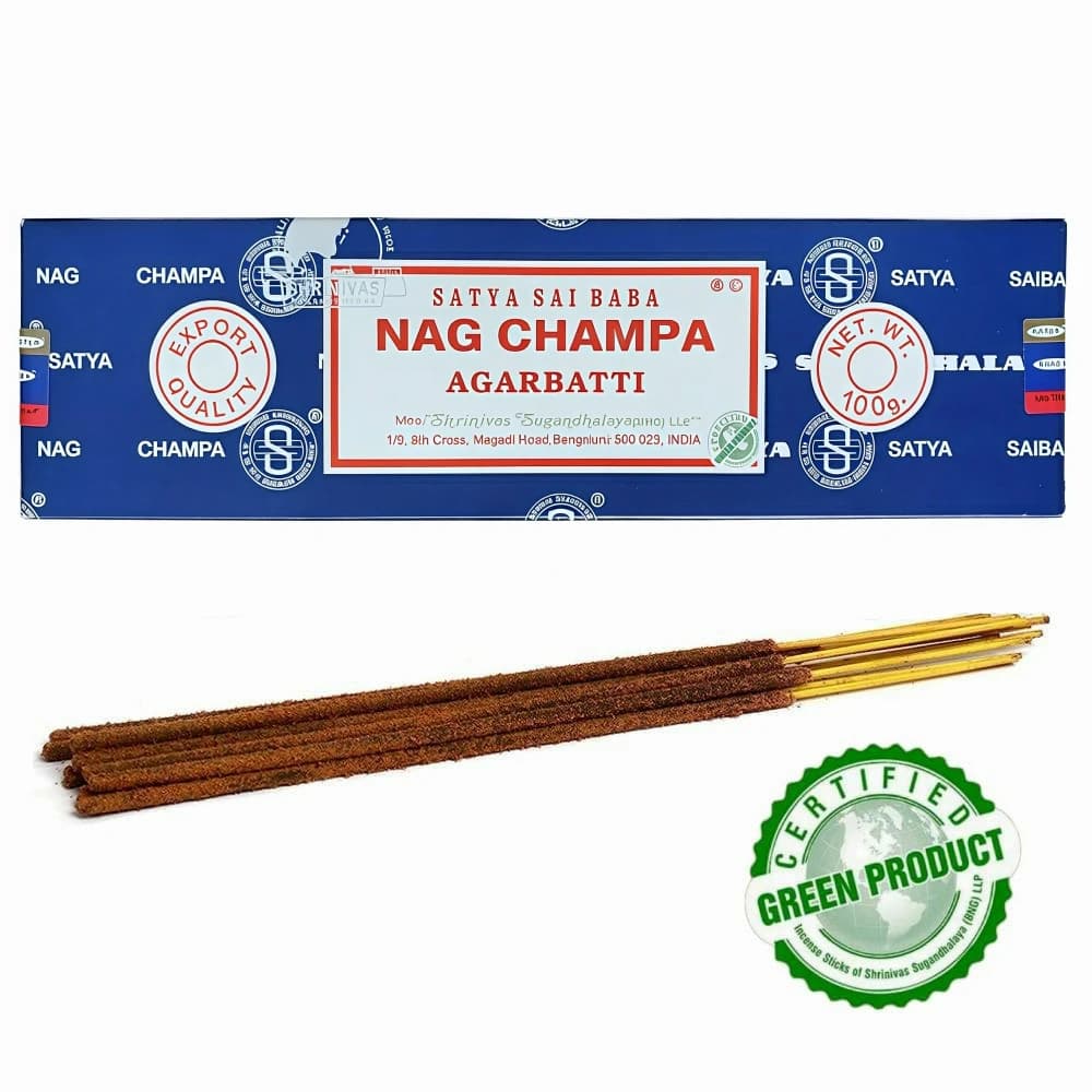 Bastoncini di incenso Satya Sai Baba Nag Champa, 15 grammi/40 grammi/100 grammi (confezione da 1)