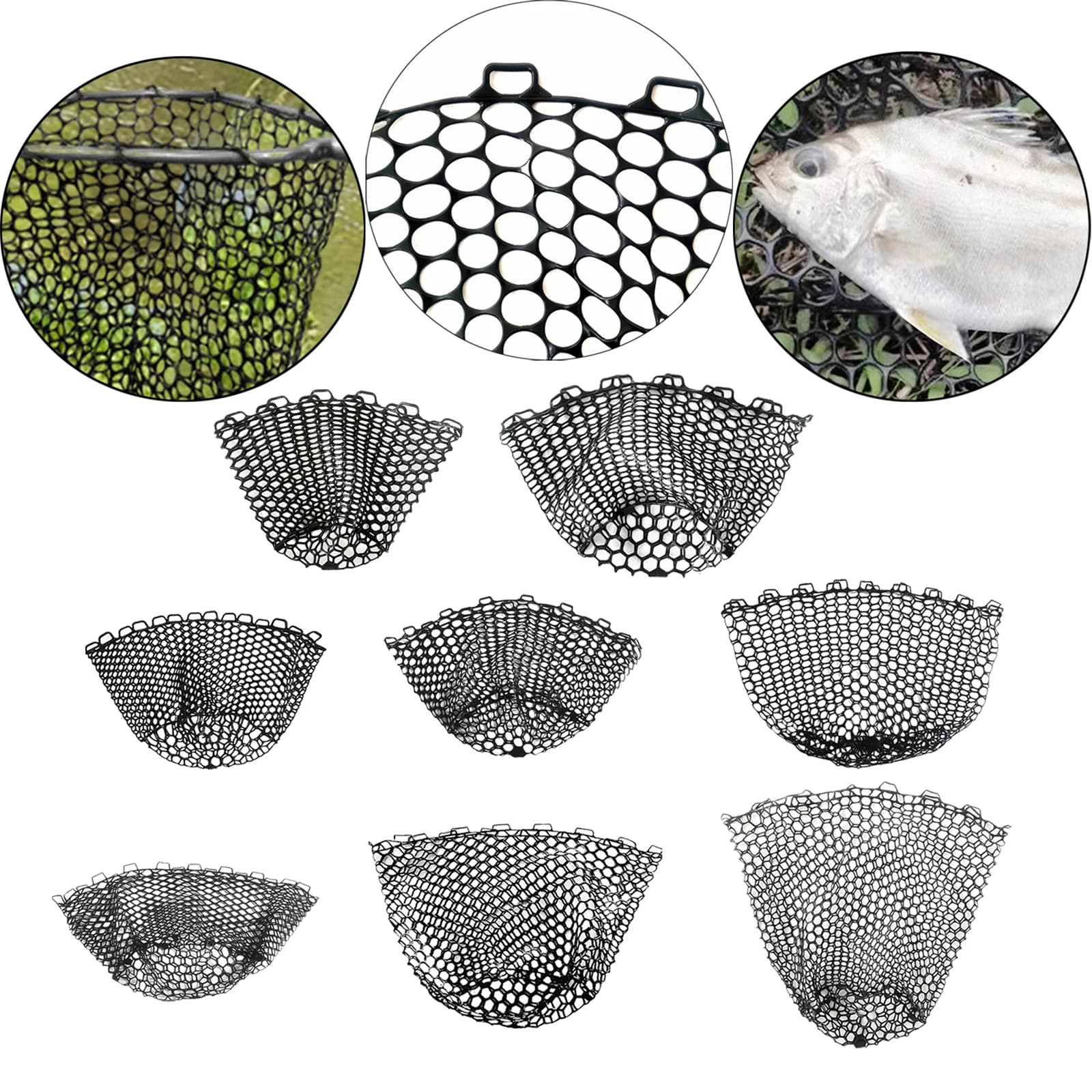 Rete da pesca pieghevole in silicone Rete durevole per acqua salata Accessori per attrezzi da pesca all'aperto Attrezzi da pesca per acqua dolce