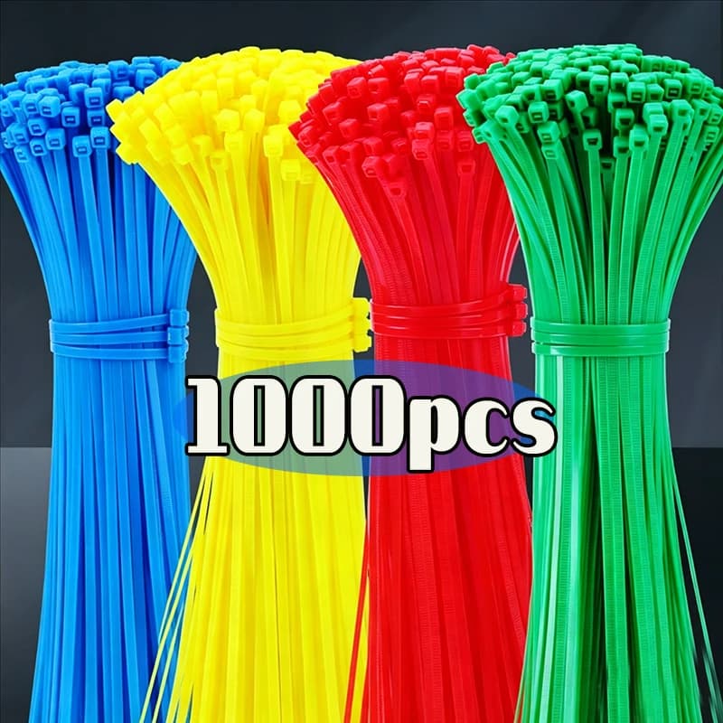 Colorful Self-Locking Nylon Cable Ties Plastic Zip Ties Wire Binding Wrap Straps for DIY Cable Management Wholesale