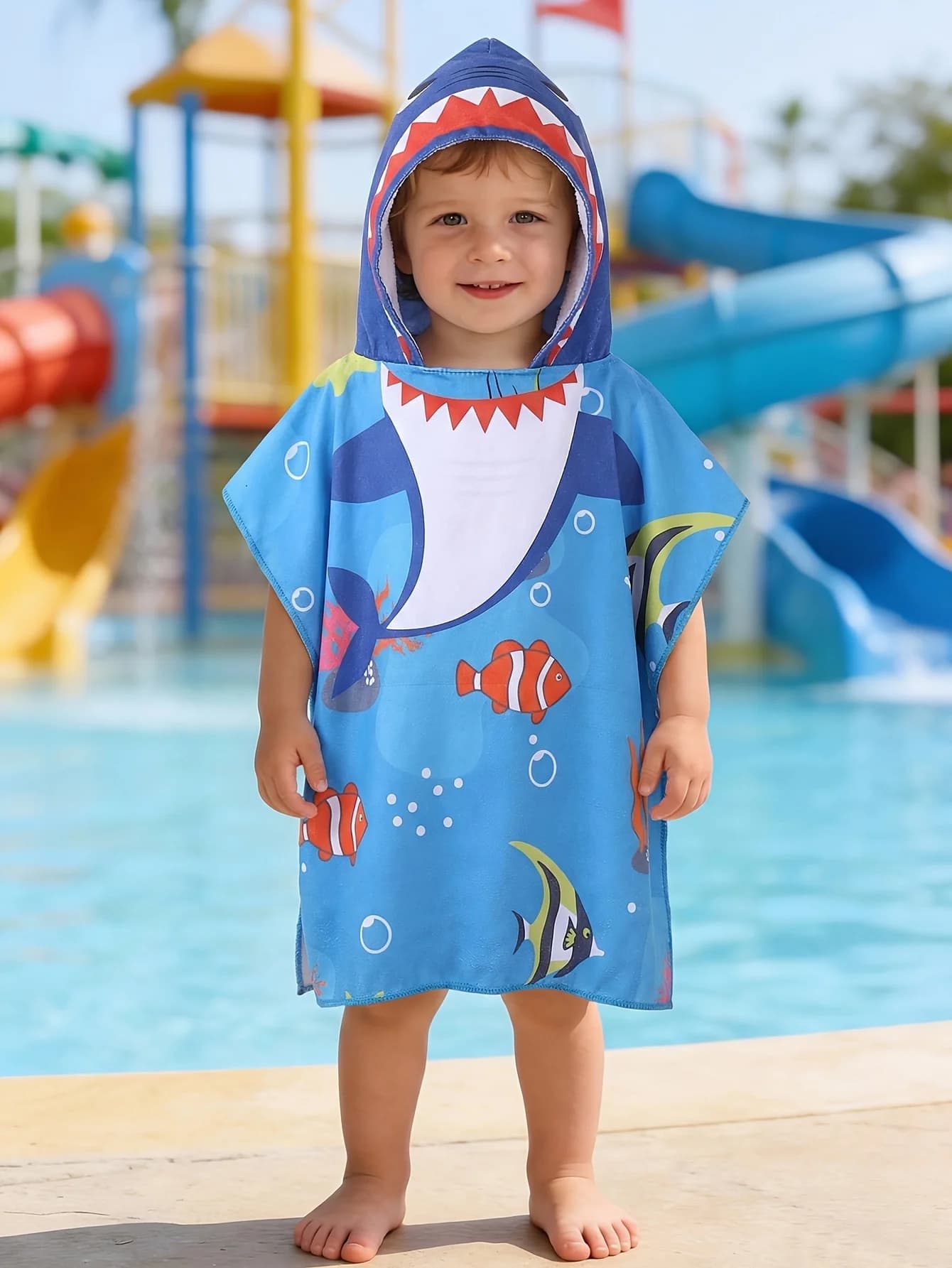 Accappatoio assorbente per il nuoto dei bambini, morbido e super assorbente, ideale per spiaggia, piscina, bagno, campeggio, per bambini dai 2 ai 9 anni, maschi o femmine.