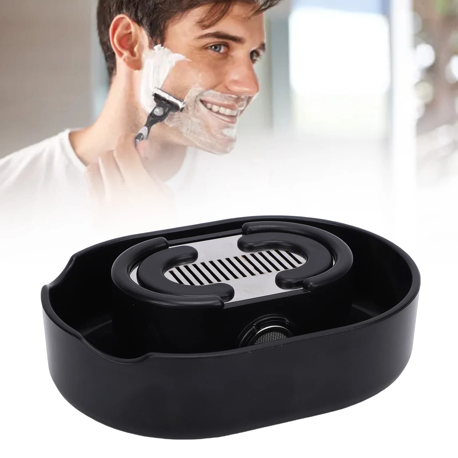 Beard Trimmer Care Accessories Black Manual Push Cleaning Brush Power-Free Portable Beard Shaver Cleaner