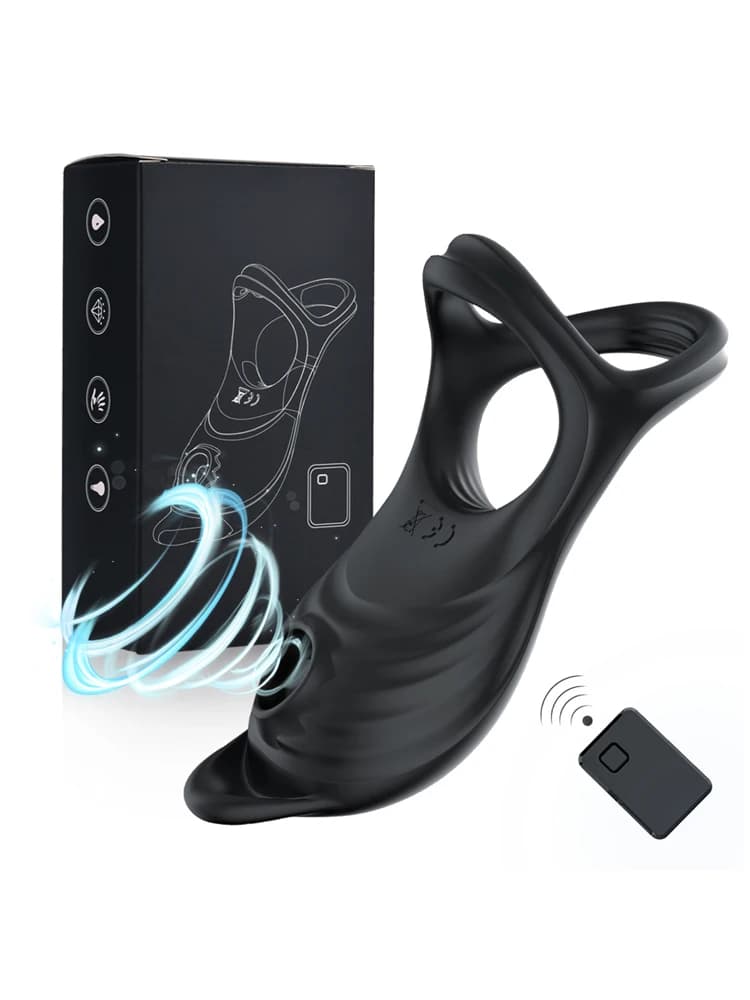 3 in 1 uomini telecomando punto G succhiare anello vibrante del pene clitoride stimolante massaggio vibratore coppia giocattoli adulti del sesso