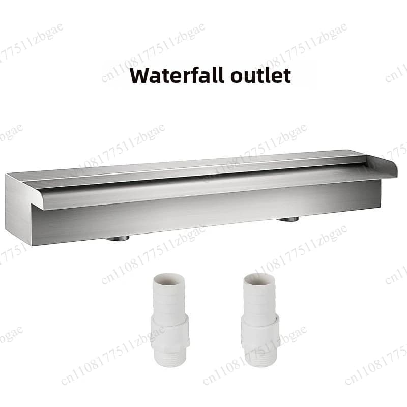 Wall Flow Board Fountain Waterfall Outlet Stainless Steel Landscape Flow Sink Rockery Stacked Water Curtain Water Curtain