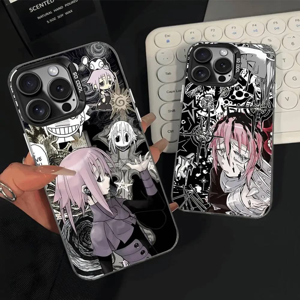 Crona Soul Eater Phone Case For iPhone 16,15,14,13,12,11,Pro,Max,Plus,Mini,XS,SE Anti Fall Black Matte Hard Bumper