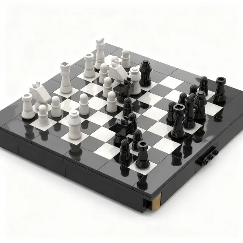 NEW 364PCS MOC Game Series Mini Chess Model Custom Building Blocks DIY Creative Ideas Assembly Display Gift Decoration Home Set