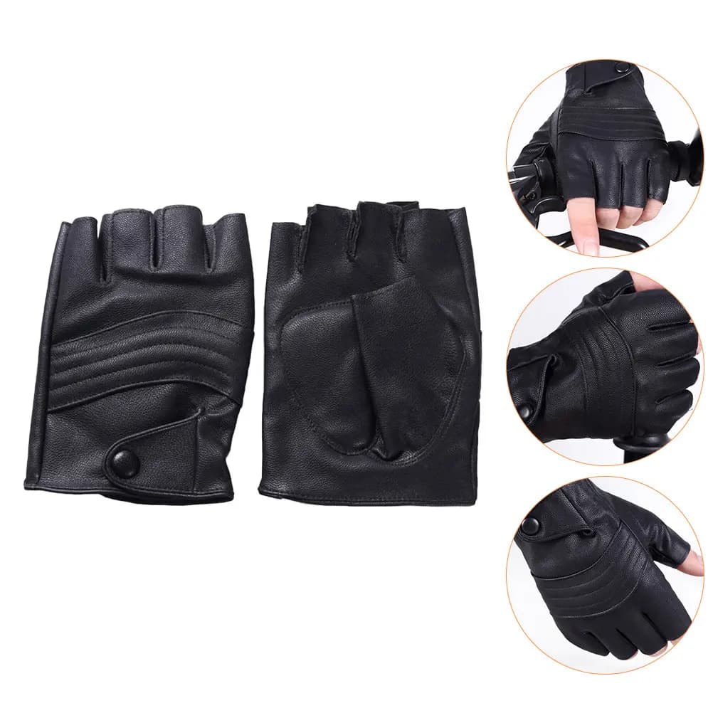 1 paio di guanti da ciclismo neri senza dita, leggeri, traspiranti, antiscivolo, per allenamento in palestra, per allenamento fitness, accessori per ciclismo