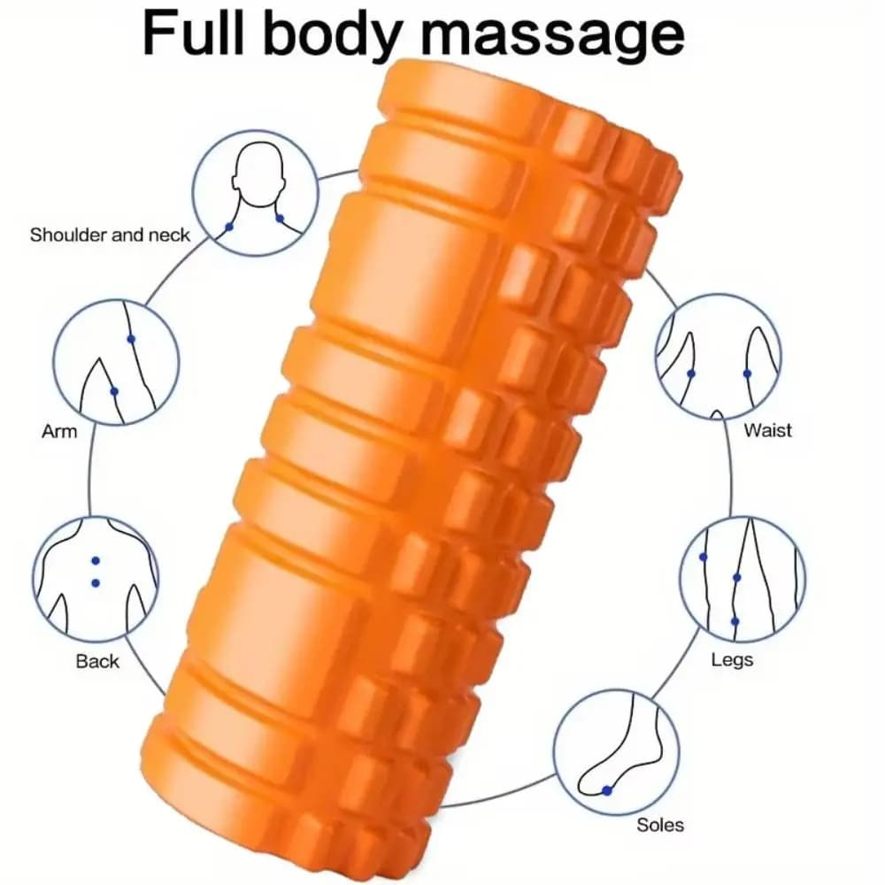Rullo in Schiuma EVA per Fitness, Strumento per Massaggio Punti Trigger, Rullo per Yoga Antiscivolo, Attrezzo per Auto-Massaggio