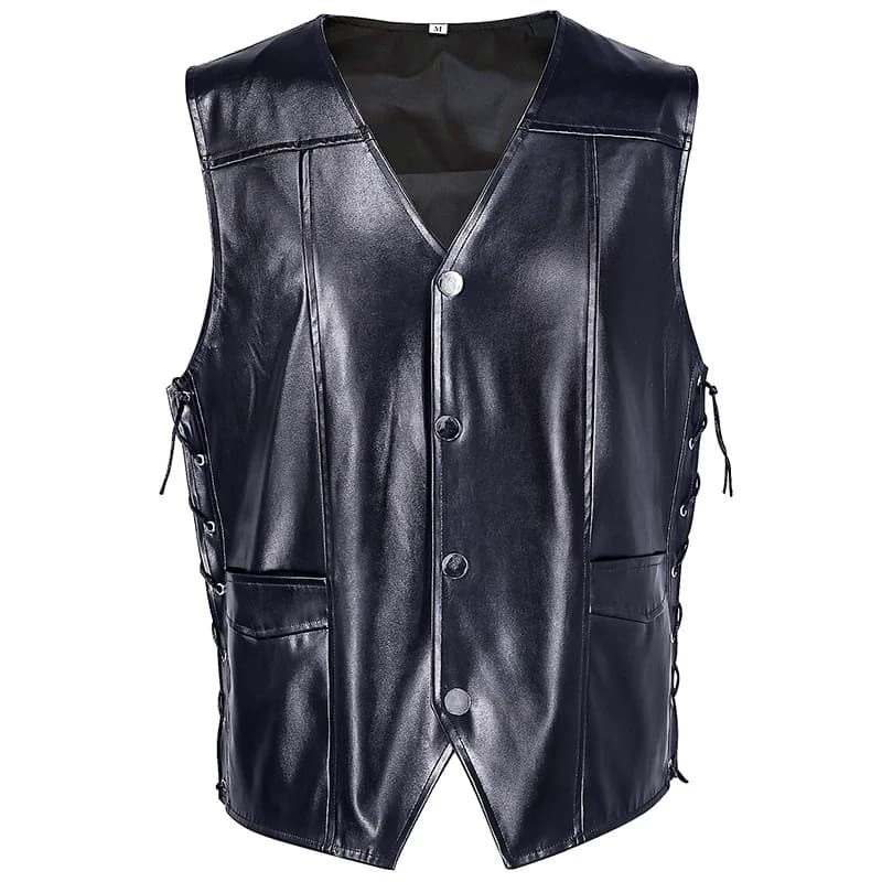 Costume Cosplay Daryl Dixon, Gilet in Pelle PU da Uomo, Giacca Nera da Motociclista, Outfit Casual per Halloween e Carnevale