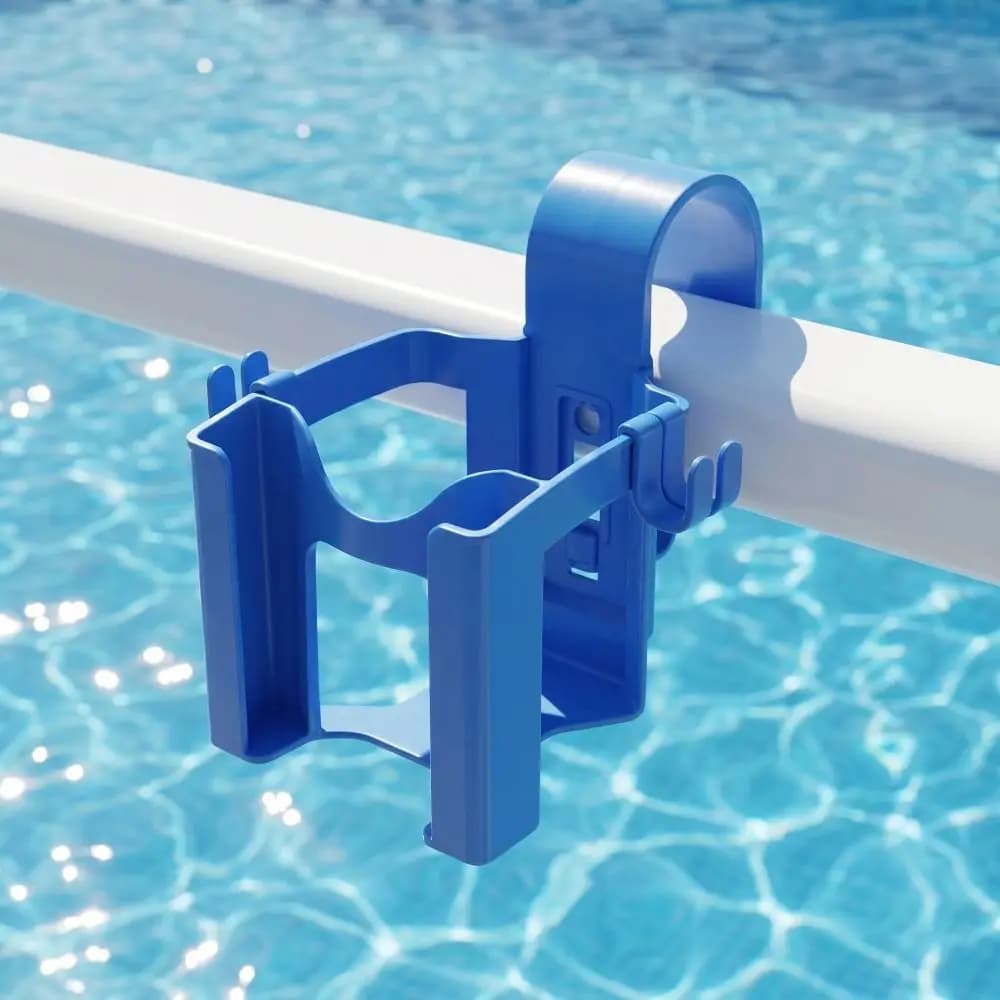 Durable Plastic Pool Cup Holder Hanging with Hooks Drink Organizer Pool Drink Holder Pool Accessories