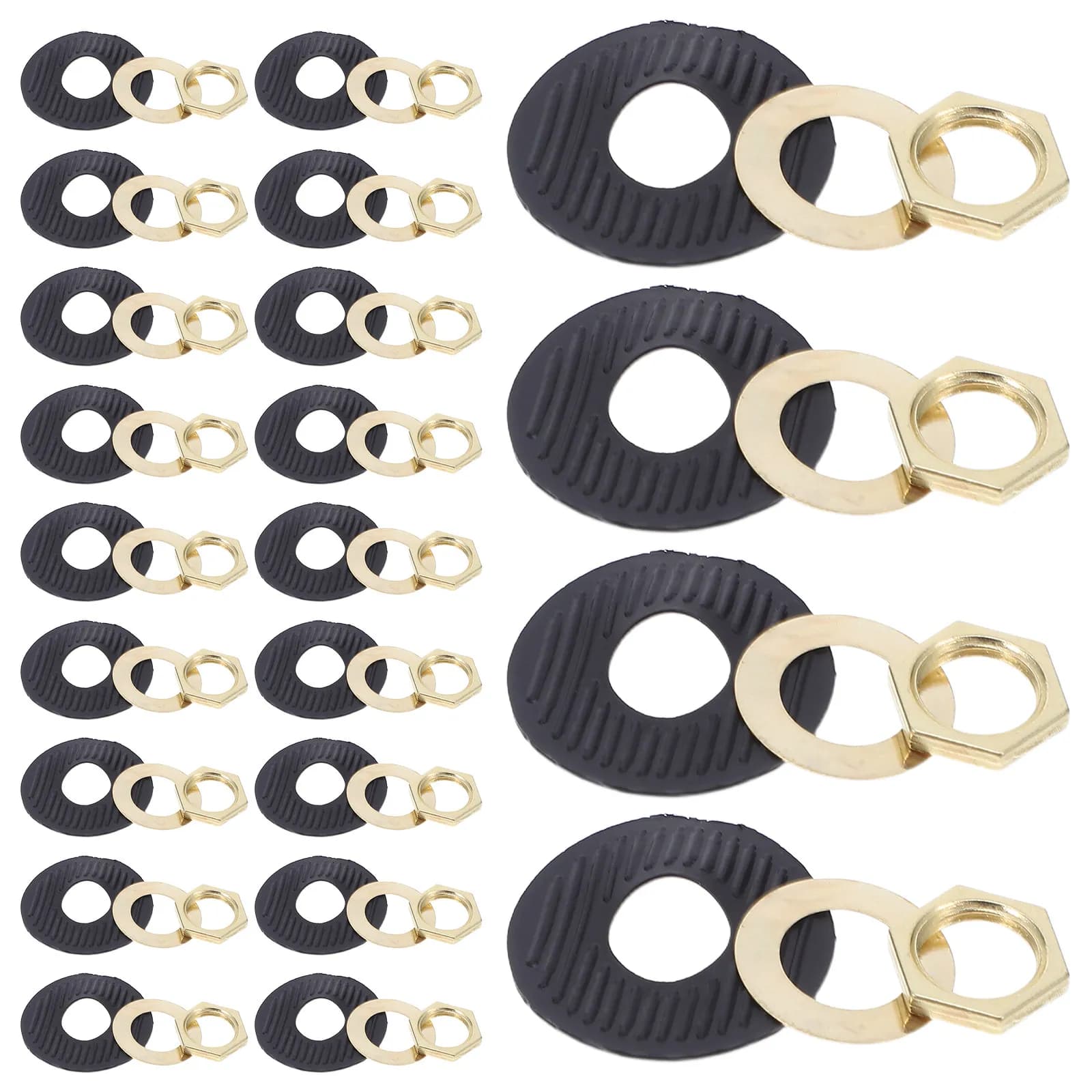 30 Set Kit per la Riparazione di Orologi: Movimento al Quarzo, Accessori di Ricambio, Rondelle, Dadi e Guarnizioni per Orologi da Parete