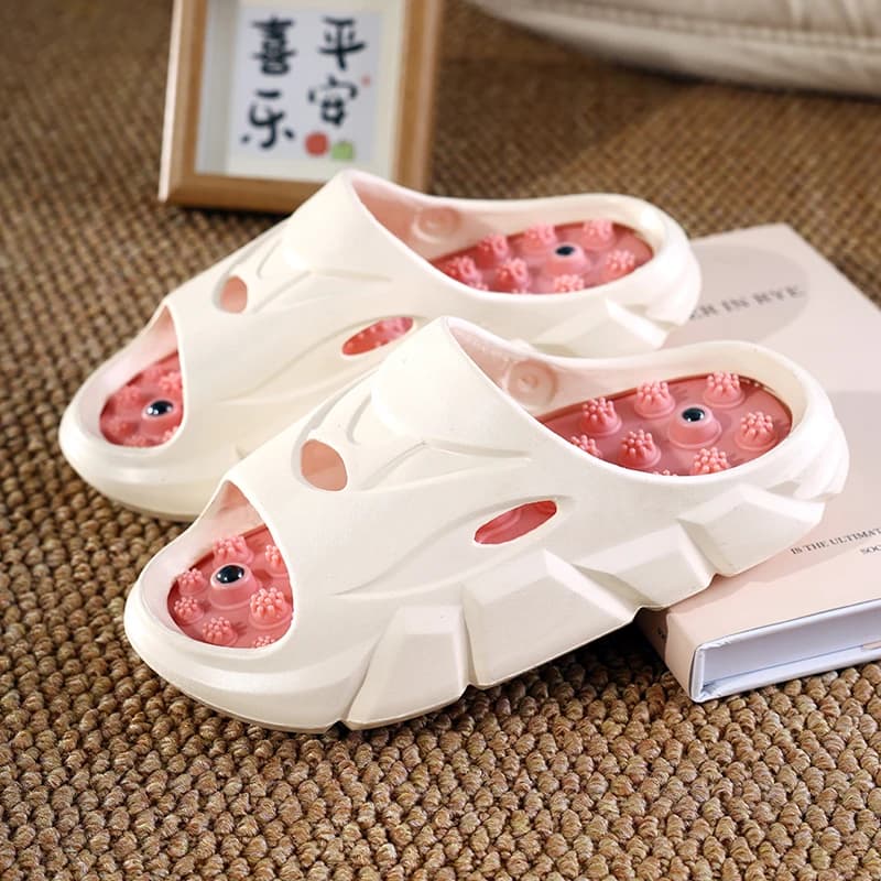 Male Female Slippers Bottom Sole Massage Home Wear Summer Foot Bed Pressure Pad Slippers Comfortable Casual EVA Flat Sandals