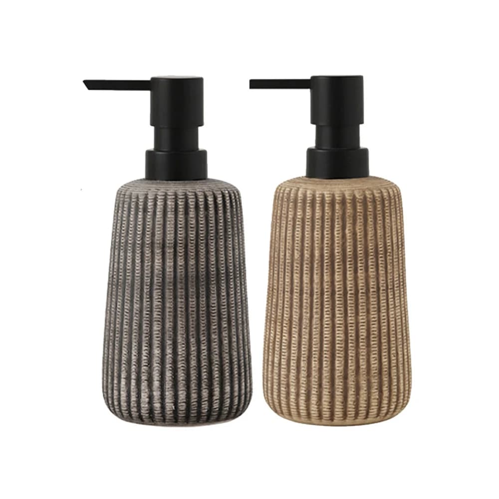 Dispenser per lozione liquida in ceramica da 400 ml Contenitori per sapone per shampoo Bagno Cucina Dispenser per pompa per detersivo Cosmetici Porta gel Barattolo