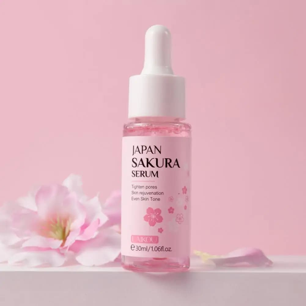 30ML Siero Sakura Reduce the pores Remove acne Skin rejuvenation Dry moisturizing essence Whitening Skin care