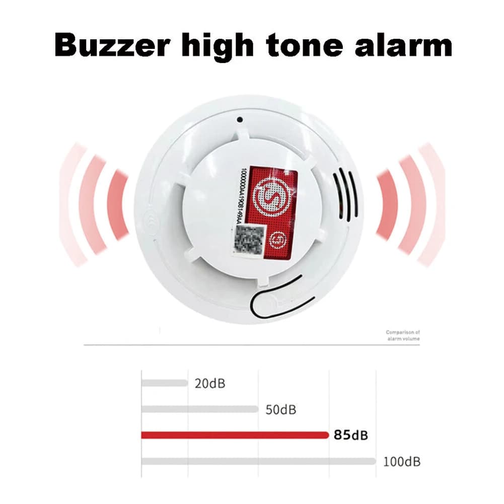 Rilevatore di fumo antincendio Wireless 1/2Pcs con batterie rilevatore di fumo di protezione antincendio rilevatore di fumo sensibile attrezzatura di sicurezza