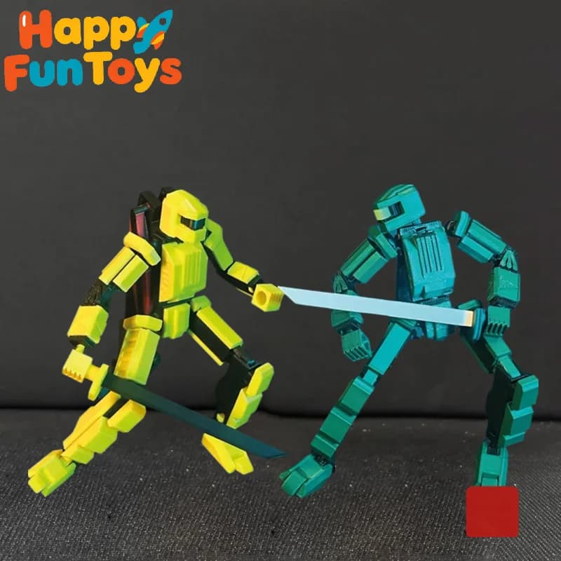 Robot Creativo Multi-Articolato Trasformabile Stampato in 3D, Manichino, Modello d'Azione, Bambola Giocattolo, Decorazione da Scrivania per Bambini, Regalo