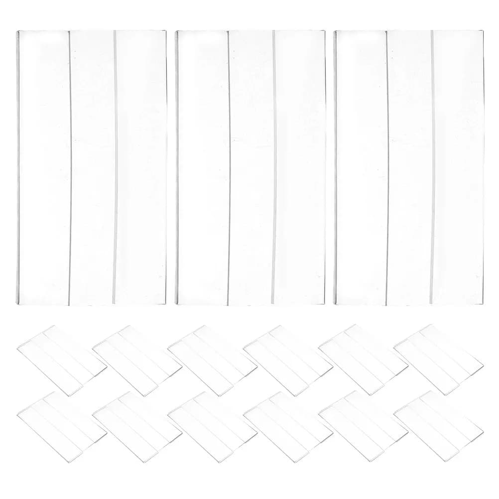 20 Pezzi Portaetichette in Acrilico Trasparente Piatto 6x4cm, Supporti da Parete per Esposizione di Etichette in Negozi e Supermercati