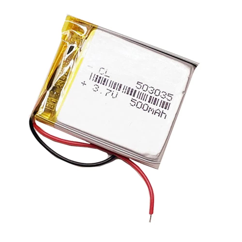 Batteria 500mAh 3.7V Li 503035, Batterie ai Polimeri di Litio per Telefoni Cellulari, Auto Bilanciate, Auricolari Bluetooth, Abbeveratoi per Animali, Dispositivi Audio