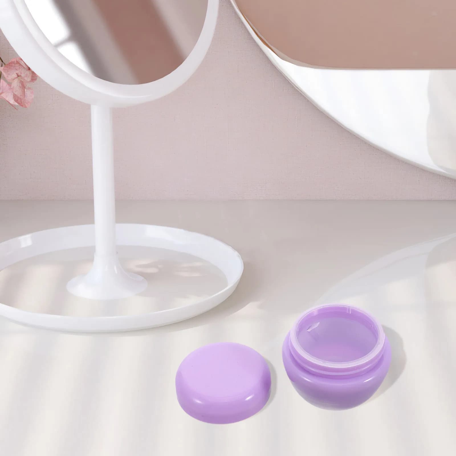 12 Pezzi Contenitori Vuoti a Forma di Fungo da 30G, Anti-Svuotamento, per Crema, Ombretto, Lozioni, Unguenti, Balsami - Ideali per Viaggi