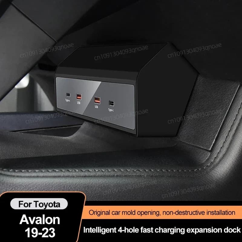 Per Toyota Avalon 2019-2023 Auto USB Tipo-C Splitter Docking Station di Espansione Intelligente Ricarica Rapida Accendisigari Conversione
