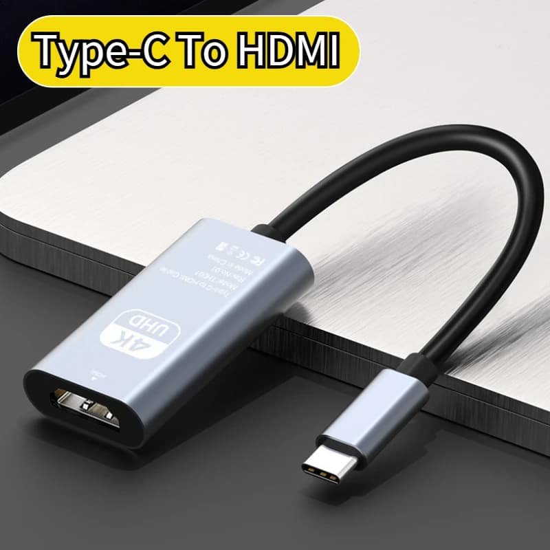 USB-C to HDMI 4K 60Hz, USB 3.1 Hub, HDTV Converter Cable for TV, PC, MacBook, iPad, Samsung, Laptop, Tablet