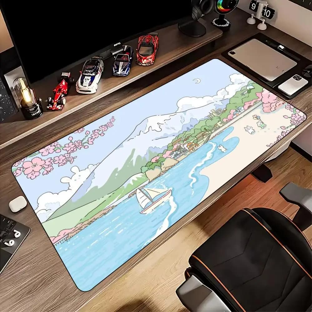 Tappetino per desktop Kawaii Tappetino per mouse anime Tappetino da scrivania Tappetini da gioco in gomma antiscivolo Accessori per PC durevoli Tappetino per mouse per laptop da ufficio