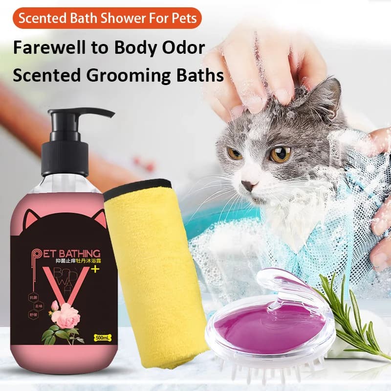 500ml Pet Shower Gel bellezza cura dei capelli pulizia deodorante Cat Dog Shampoo De acaro Anti prurito fragranza a lunga durata forniture per animali domestici