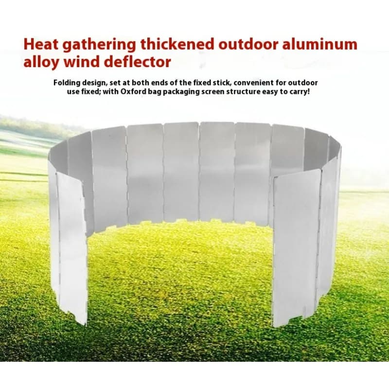 Portable Camping Windshield Foldable Aluminum Alloy Windshield For Butane stew Alcohol burner Outdoor kitchen equipment