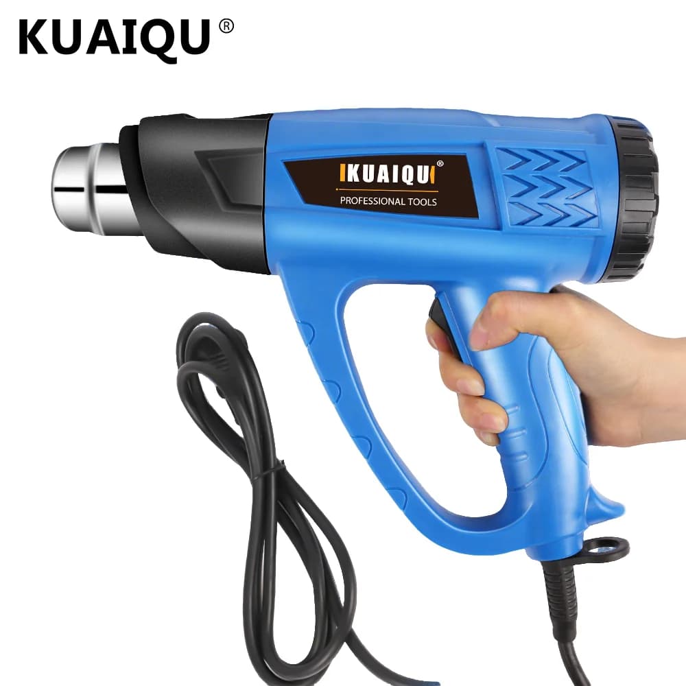 KQ8672S Pistola termica digitale 50-650 ℃ Strumento professionale con doppio nucleo di riscaldamento a temperatura regolabile per saldatura di pellicole per auto e riparazione di tubi