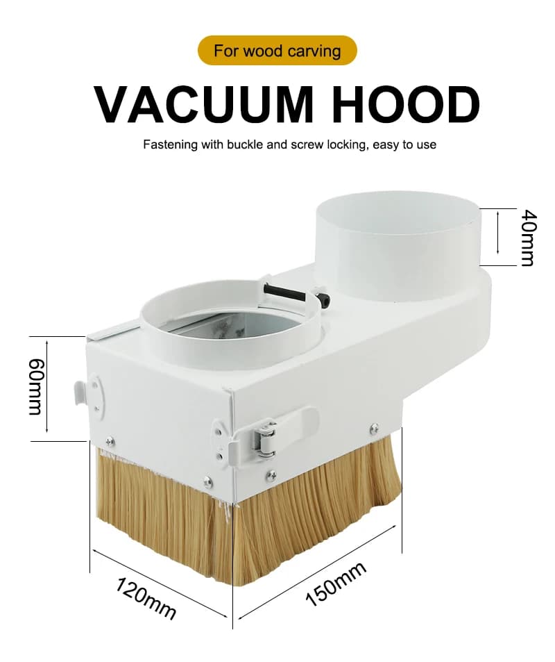 Router di CNC Dado per scarpe antipolvere 70/75/80/85/90/100mm Mandrino per incisione Fresatrice Pulitore per spazzole Strumenti per la lavorazione del legno Copertura antipolvere CNC