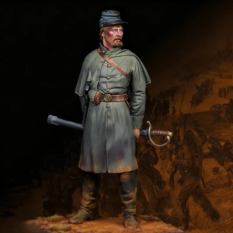 Kit modello in resina pressofusa in scala 1/24, miniatura per hobby, ufficiale dell'infanteria antica, giocattoli in miniatura, diorama fai da te non assemblato e non verniciato