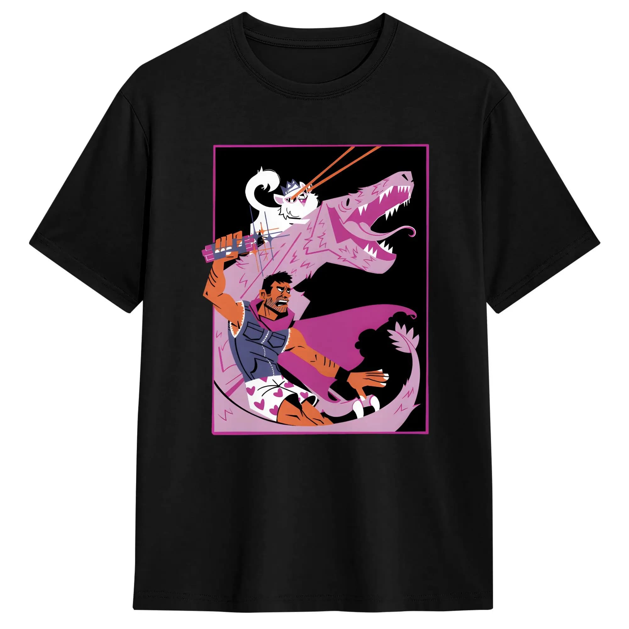 dungeon crawler carl merch T Shirts Men's Pure Cotton Vintage T-Shirts Round Neck Tee Shirt Short Sleeve Tops Printed