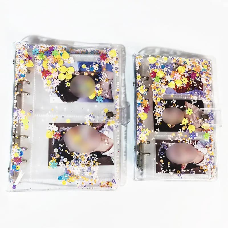 Agenda 2025 A5 A6 con Copertina Trasparente e Glitter, Organizer, Quaderno a Spirale, Diario Personale