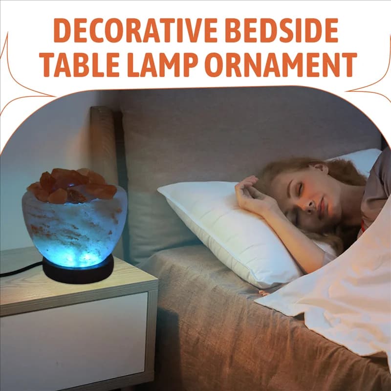 AA63 HOT LED colorato che cambia colore luce notturna lampada di sale di cristallo purificatore d'aria lampada da comodino decorativa ornamento