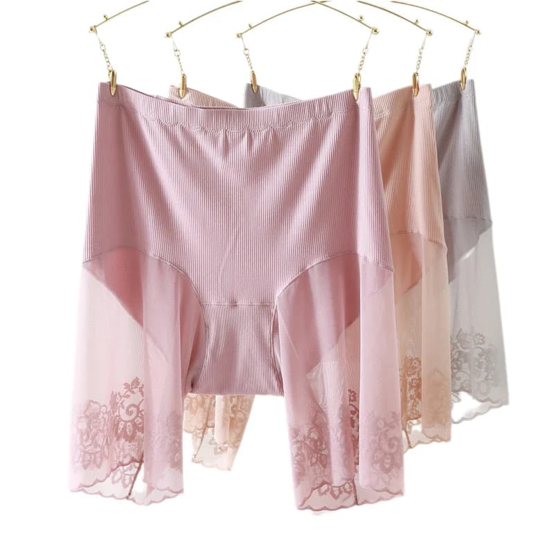 Women's Intimate Summer Shorts in Ice Silk under the skirt Safety pants Anti rubbing High waist pants Anti friction pants