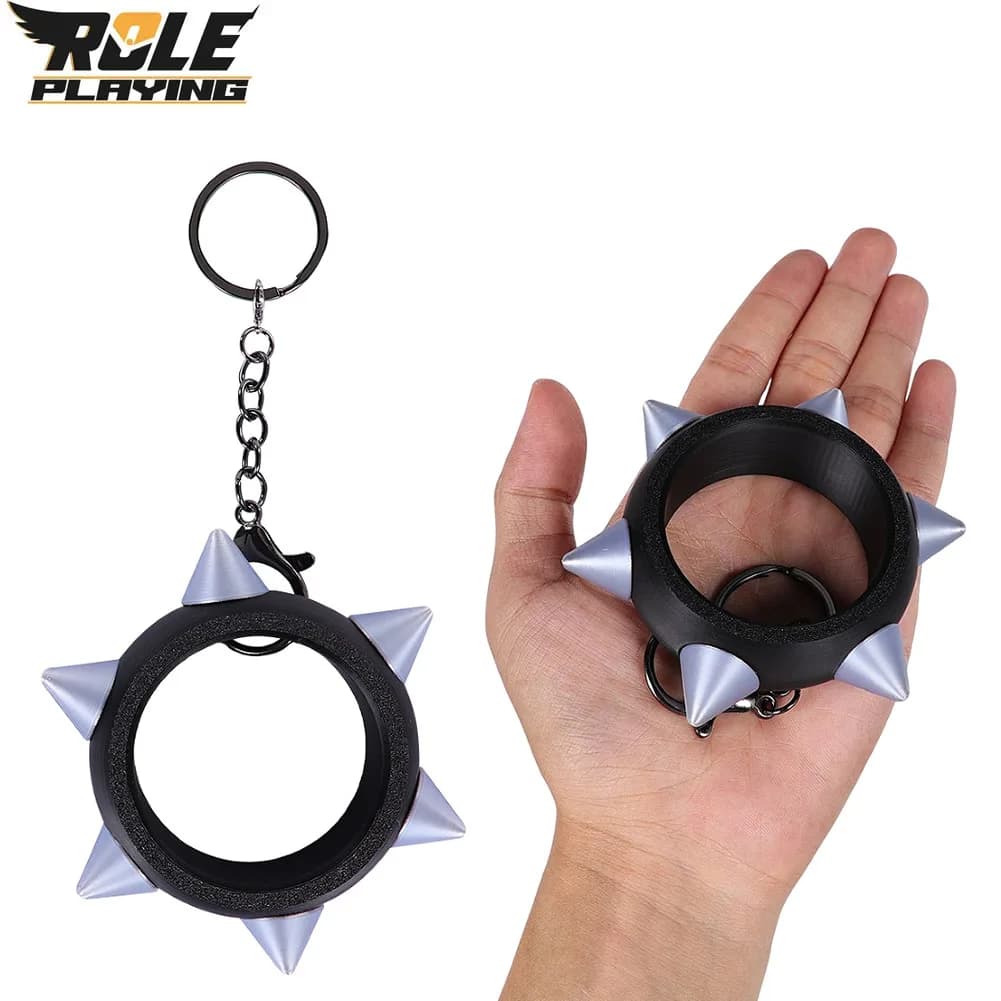Braccialetto con Borchie Bowser Jr Cosplay, Portachiavi, Ciondolo per Borsa a Tema Cartoon Game Bros ‌ Accessori per Costumi Halloween Carnevale