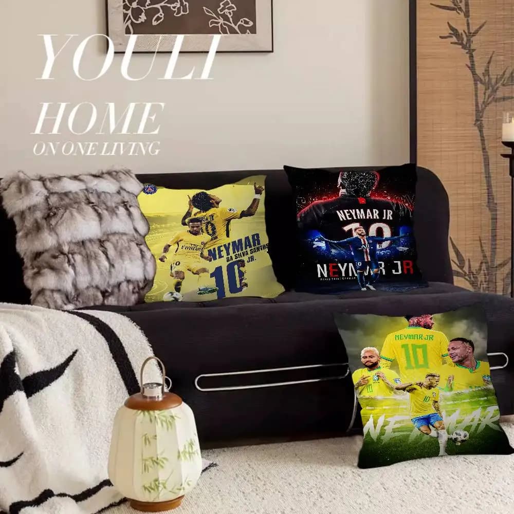 Famous Football Player N-Neymar Pillow Cover Sofa Cushion Cover Home Room Decoration Children Gift