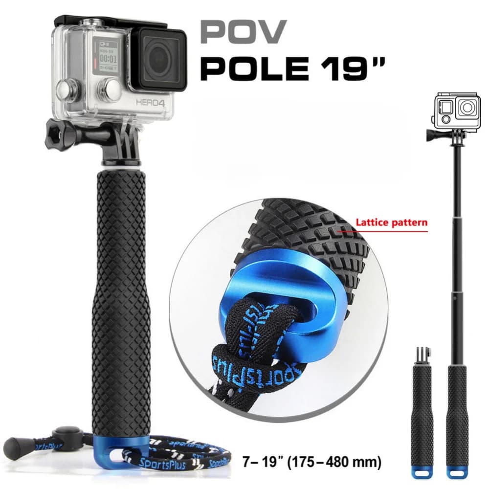 Palmare estensibile Gopro Selfie Stick alluminio monopiede Go Pro treppiede per GoPro Hero 9 8 7 6 5 SJCAM SJ8 Sj6 accessori Xiaomi