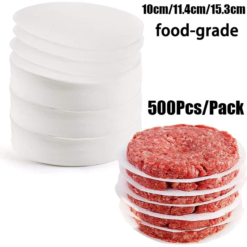 500Pcs Hamburger Patty Paper, Wax Papers To Separate Frozen Pressed Patties for Burger Patty Paper