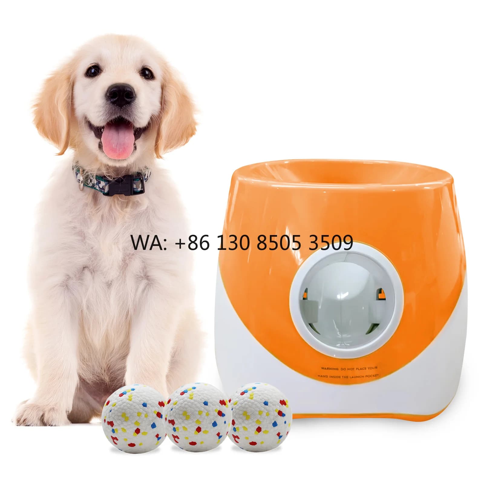 Lanciatore Automatico di Palline per Cani, Giocattolo Interattivo per Animali Domestici, Lanciatore di Palline da Tennis, Accessori per Addestramento Interattivo all'Aperto