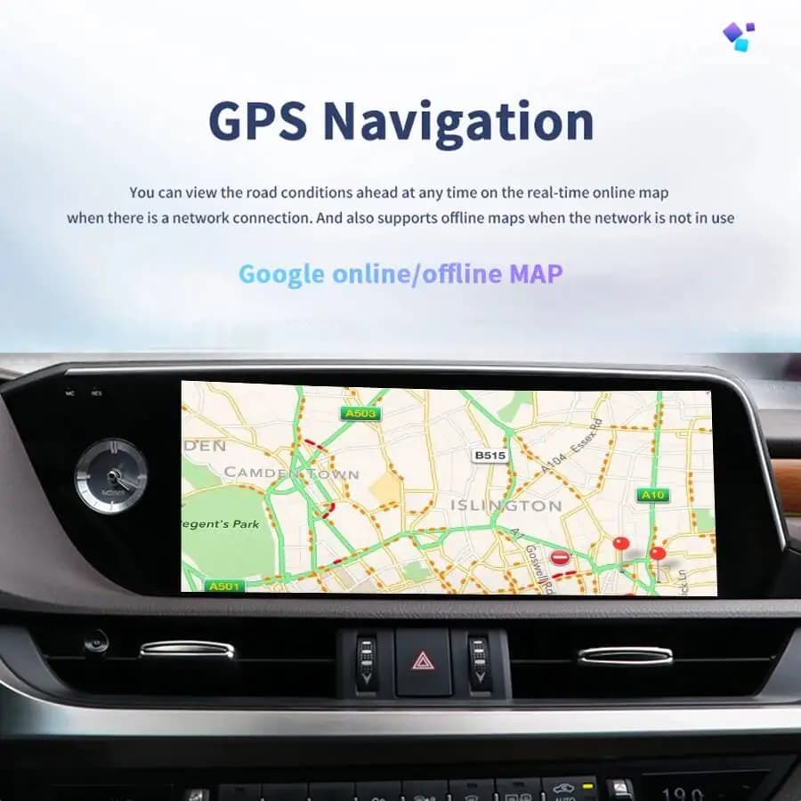 12.3" Stereo Android Car Radio For Lexus ES300H ES350H ES300 ES330 ES350 ES 350 300H 2018-2021 Multimedia Player Navigation GPS