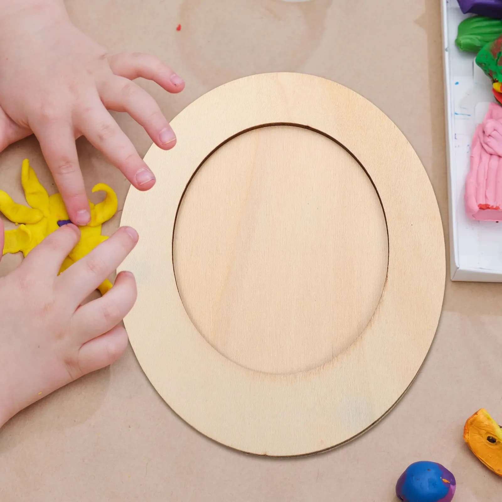 Cornici Ovali in Legno Non Finite, Kit Fai-da-Te per Dipingere, Progetti Artistici Creativi